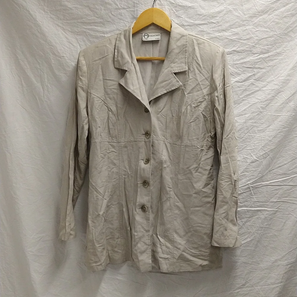 Taupe color blazer - Picture 6 of 15